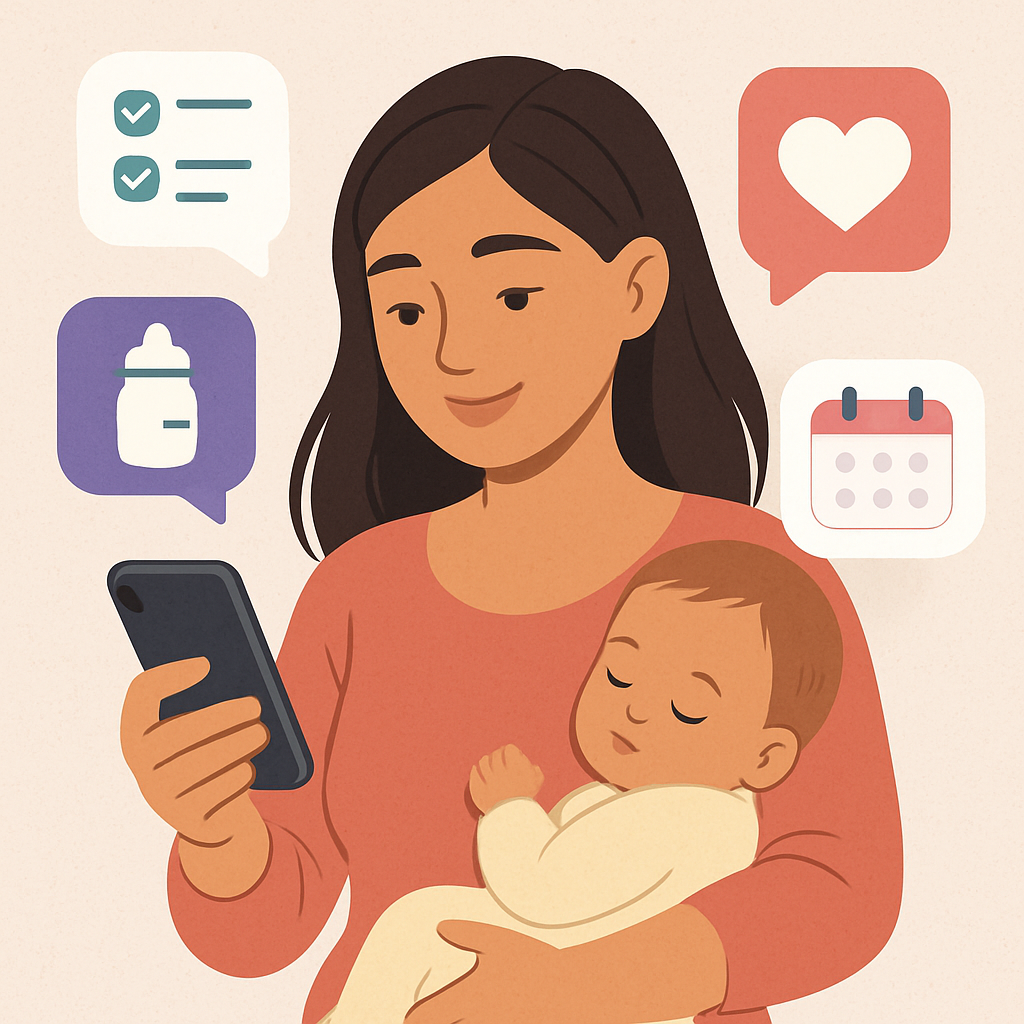 Top 5 apps voor jonge moeders